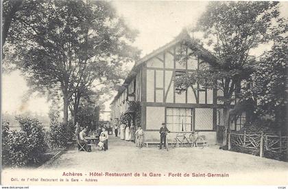 CPA Achères Hôtel Resaturant de la Gare - Forêt de Saint-Germain
