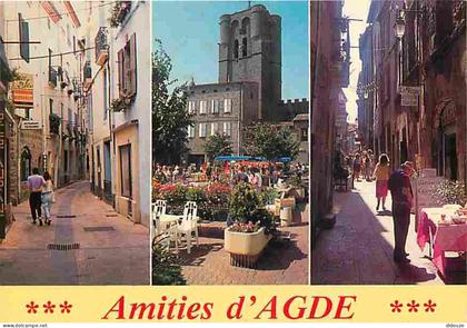 34 - Agde - Multivues - Flamme Postale de Agde - CPM - Voir Scans Recto-Verso