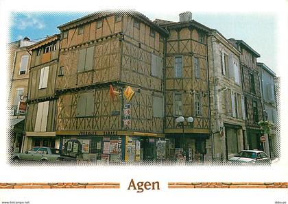47 - Agen - Maisons à colombages - Automobiles - Flamme Postale de Vaux sur Mer - CPM - Voir Scans Recto-Verso