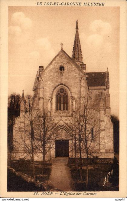 CPA Agen L'eglise des Carmes
