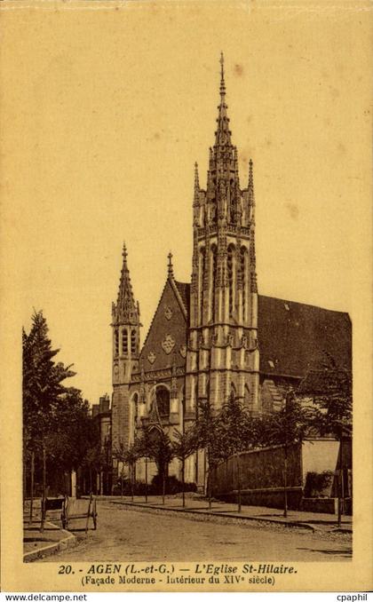 CPA Agen L'Eglise St Hilaire