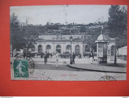 CPA   Agen - La  Gare   1912   voyagé