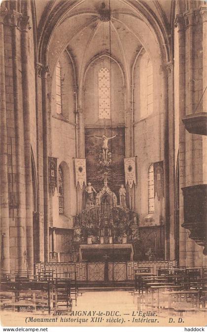 AIGNAY LE DUC : L'EGLISE - INTERIEUR