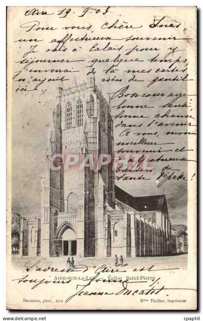 Aire sur La Lys CPA Eglise Saint Pierre
