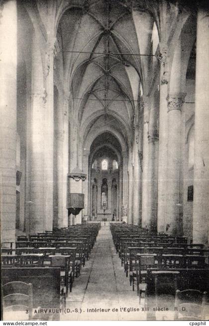CPA Airvault Interieur de I Eglise XII siecle