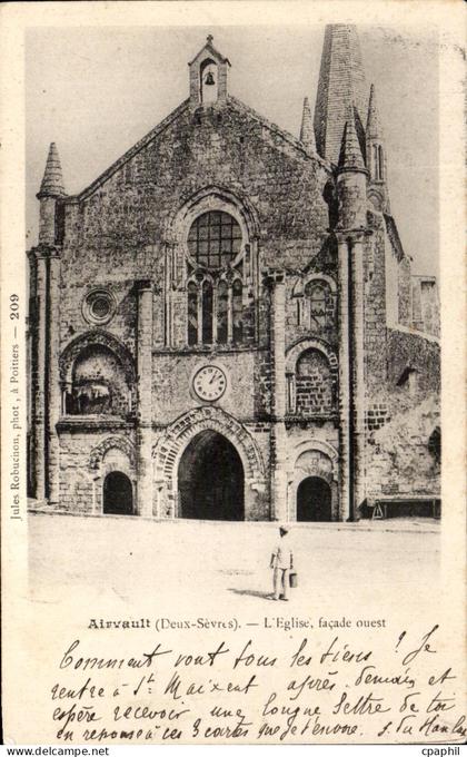 CPA Airvault L'Eglise Facade Ouest