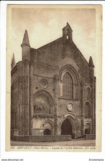 CPA - Carte Postale - France - Airvault - Façade de l'Eglise Abbatiale-1936-  S2685
