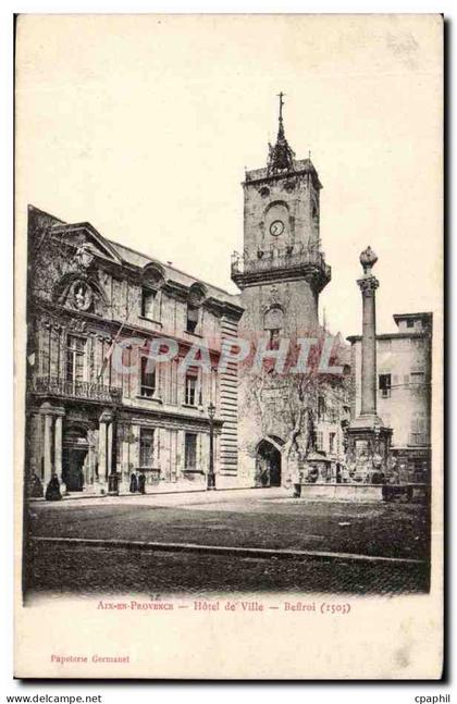 CPA Aix en Provence Hotel de ville Beffroi (1505)