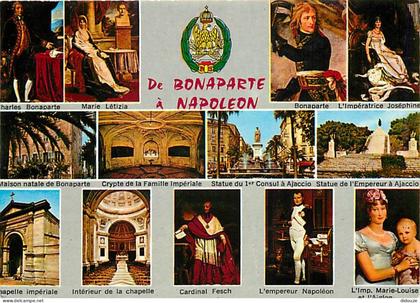 20 - Ajaccio - Multivues - Napoléon Bonaparte - Blasons - Flamme Postale de Ajaccio - CPM - Voir Scans Recto-Verso