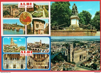 Albi - Lot de 4 CPM - Vues diverses