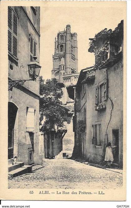 CPA ALBI -rue des prêtres