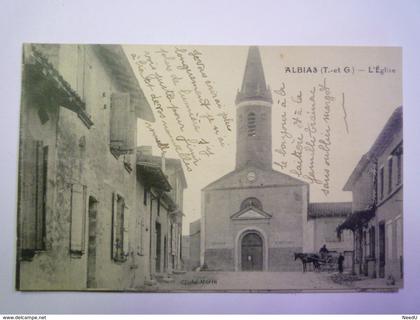 GP 2019 - 1480  ALBIAS  (Tarn-et-Garonne)  :  L'EGLISE   1925    XXX