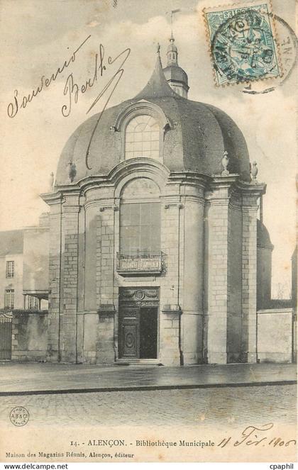 CPA Alencon Bibliotheque Municipale