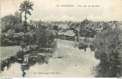 CPA Alencon Vue sur la Sarthe