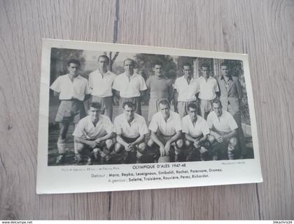 Carte photo  30 Gard Alès Alais olympique d'Alès 1947/48 football personnages nommés