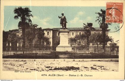 CPA Ales Statue JB Dumas