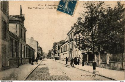 CPA ALFORTVILLE Rue Villeneuve École (869364)
