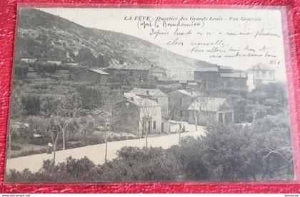 ALLAUCH -LA FÈVE-Quartier des Grands Louis-Vue Générale 1912 Animée-Circulée Généalogie-Rare-Carte Postale-TOP CPA-Photo