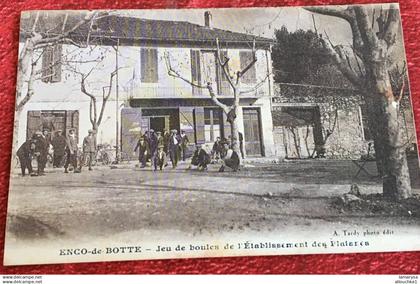 Enco-de-Botte Allauch [13] Bouches-du-Rhône Photocopie repro papier Jeu de Boules établissement des platanes