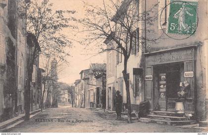 ALLEINS (Bouches-du-Rhône) - Rue du 4 Septembre - Epicerie - Voyagé 1913 (voir les 2 scans)