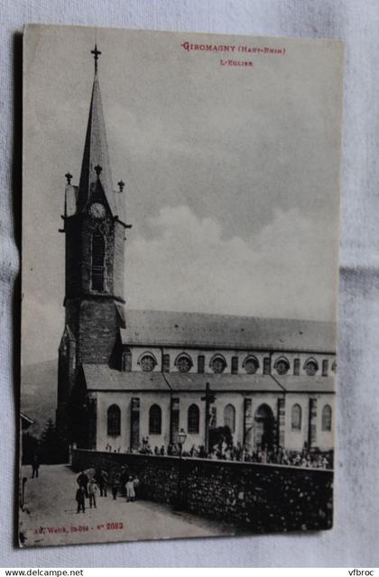 Cpa 1918, Giromagny, l'église, Haut Rhin68