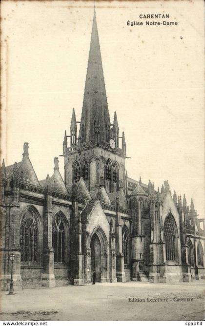 Carentan CPA eglise Notre DAme
