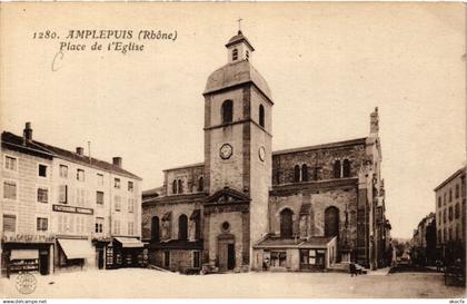 CPA AMPLEPUIS Place de l'Église (463176)