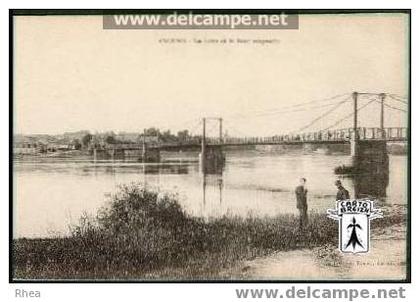44 Ancenis - ANCENIS - La Loire et le Pont suspendu - cpa