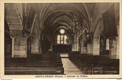 CPA Ancy Le Franc Interieur De I'Eglise
