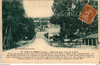 CPA Ancy-le-Franc Route de la Gare (1184140)