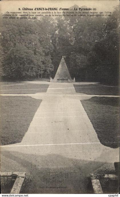 CPA Chateau d Ancy le Franc Porte La Pyramide
