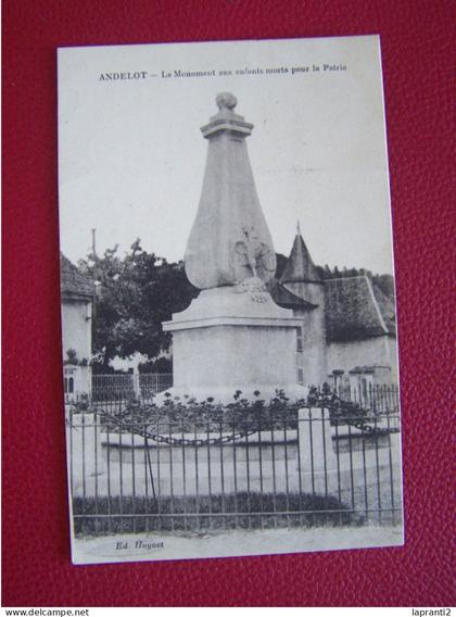 ANDELOT. HAUTE MARNE. ANDELOT - BLANCHEVILLE.  LE MONUMENT AUX ENFANTS MORTS POUR LA PATRIE.   9474.