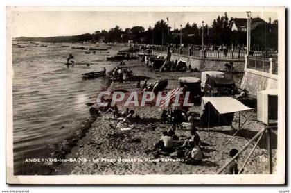 Andernos les Bains CPA La plage devant la terrasse