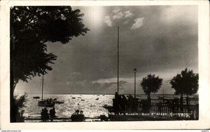 CPA Andernos les Bains Le bassin Soir d'orage Contre jour