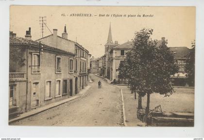 ANDRÉZIEUX BOUTHEON - Rue de l'Eglise et Place du Marché