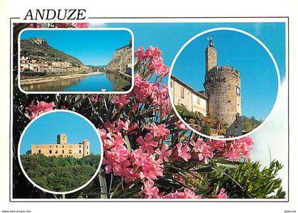 30 - Anduze - Multivues - Fleurs - Flamme Postale de La Bambouseraie d'Anduze - CPM - Voir Scans Recto-Verso