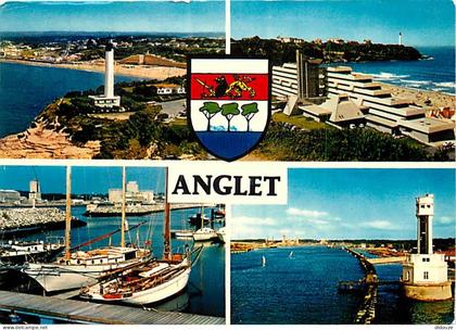 Carte Postale - 64 - Anglet - Multivues - Bateaux - Blasons - Flamme Postale de Anglet - CPM - Voir Scans Recto-Verso -