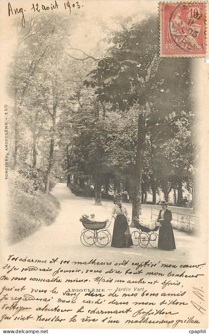 CPA Angouleme - Jardin Vert Poussette