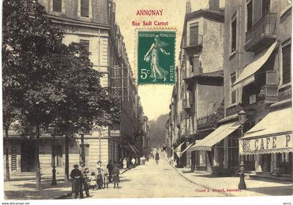 Carte POSTALE  Ancienne  de  ANNONAY - Rue Sadi Carnot