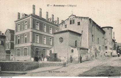 FRANCE - annonay - l'hopital - animé - editeur valleton - calèche  - CPA
