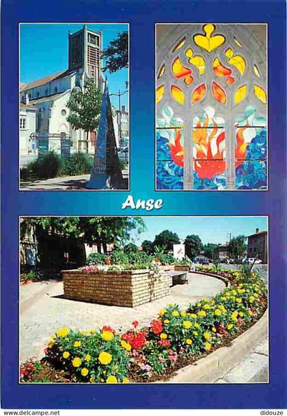 69 - Anse - Multivues - Fleurs - Vitraux Religieux - Carte Neuve - CPM - Voir Scans Recto-Verso