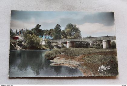Cpsm 1962, Appoigny, le pont sur l'Yonne, Yonne 89