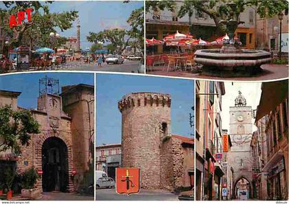 84 - Apt - Multivues - Automobiles - Blasons - Commerces - Flamme Postale - CPM - Voir Scans Recto-Verso