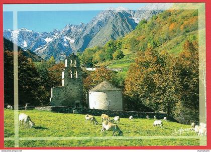 Pyrénées - Vallée d'Aure- L'Eglise des Templiers à Aragnouet