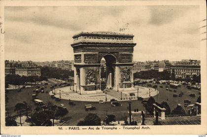 CPA Paris Arc de Triomphe