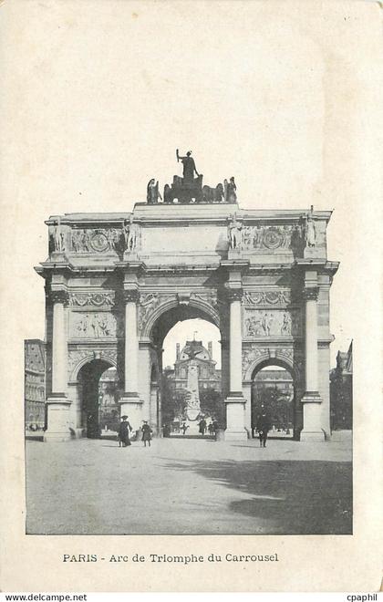 CPA PARIS Arc de Triomphe Carroussel