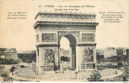 CPA Paris Arc de Triomphe de l'Etoile