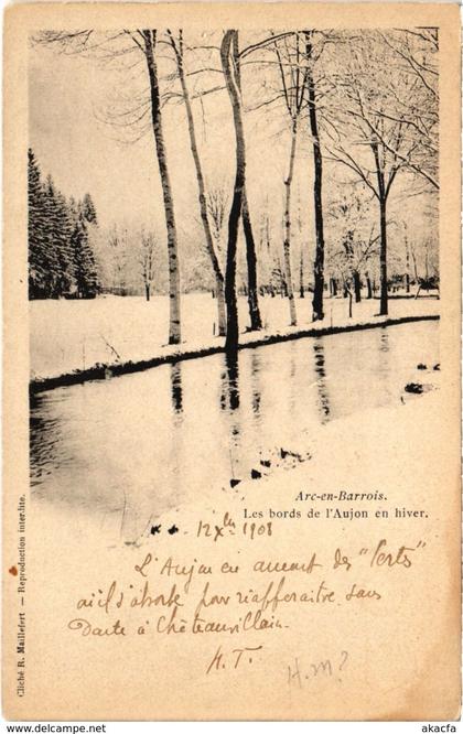 CPA ARC-en-BARROIS - Les bords de l'Aujon en hiver (995062)