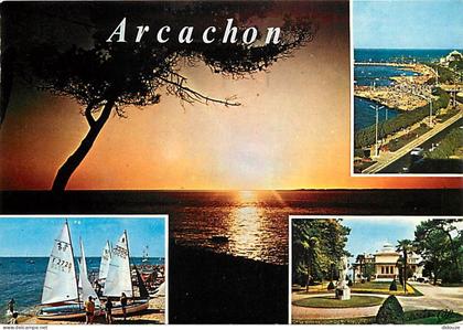 33 - Arcachon - Multivues - Flamme Postale de Arcachon - CPM - Voir Scans Recto-Verso