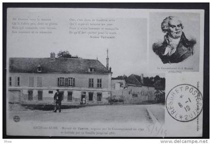 10 Arcis-sur-Aube ARCIS-sur-AUBE - Maison de DANTON... politique danton portrait poeme D10D K10006K C10006C RH009137